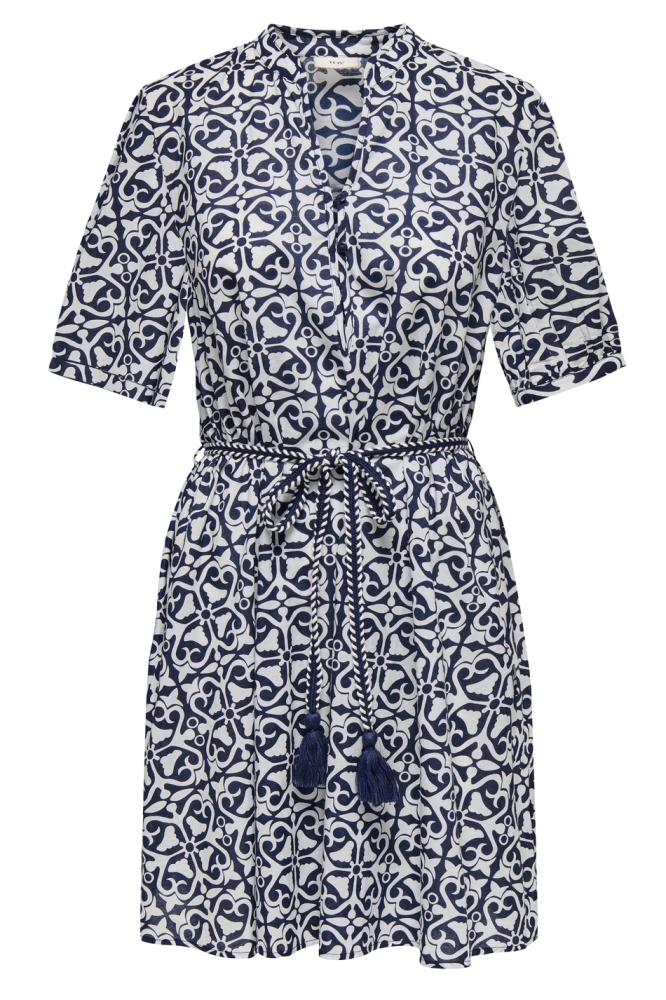 JDYANNA S/S BELT DRESS WVN 15351014 NAVY BLAZER